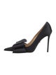 Mach & Mach Satin Bow Accents Pumps