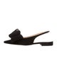 Mach & Mach Suede Bow Accents Slingback Flats