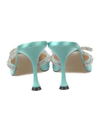 Mach & Mach Patent Leather Bow Accents Mules