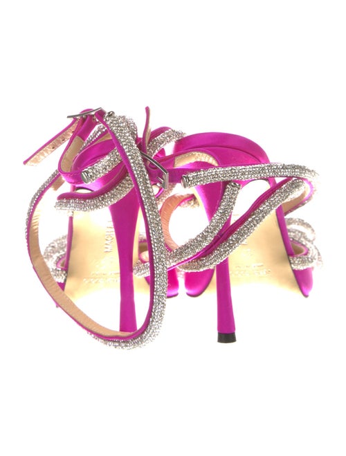 Mach & Mach Satin Striped D'Orsay Pumps