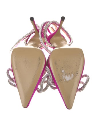 Mach & Mach Satin Striped D'Orsay Pumps