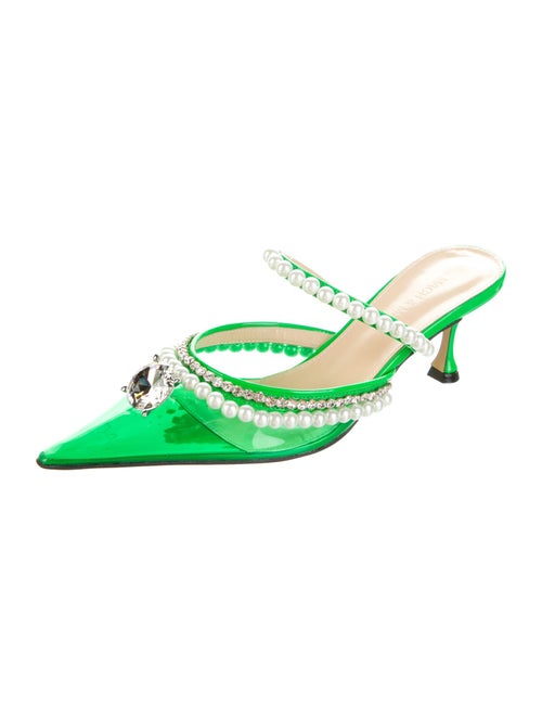 Mach & Mach PVC Crystal Embellishments Mules