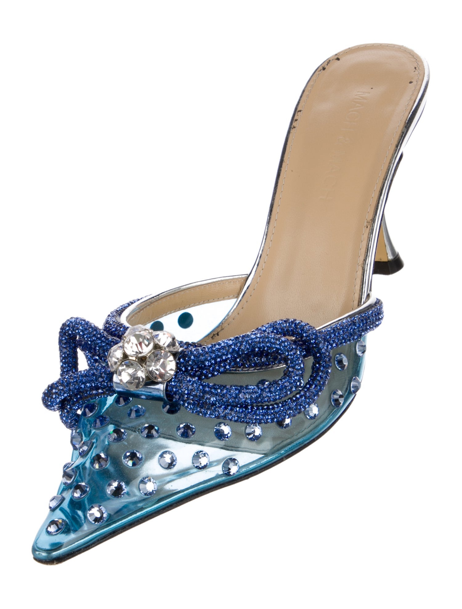 Mach & Mach PVC Colorblock Pattern Mules