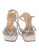 Mach & Mach Crystal Bow Accents Sandals