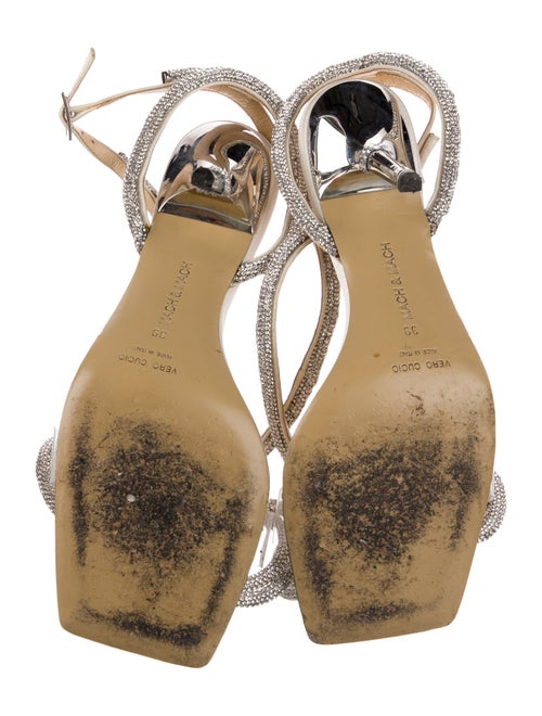 Mach & Mach Crystal Bow Accents Sandals