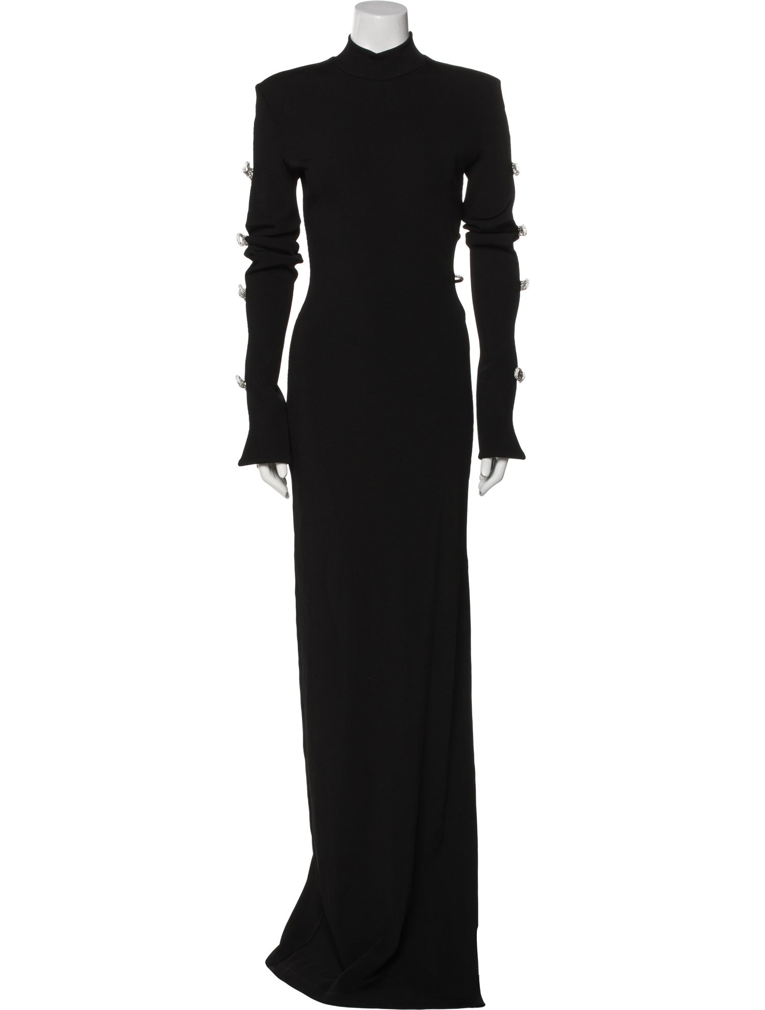 Mach & Mach Mock Neck Long Dress