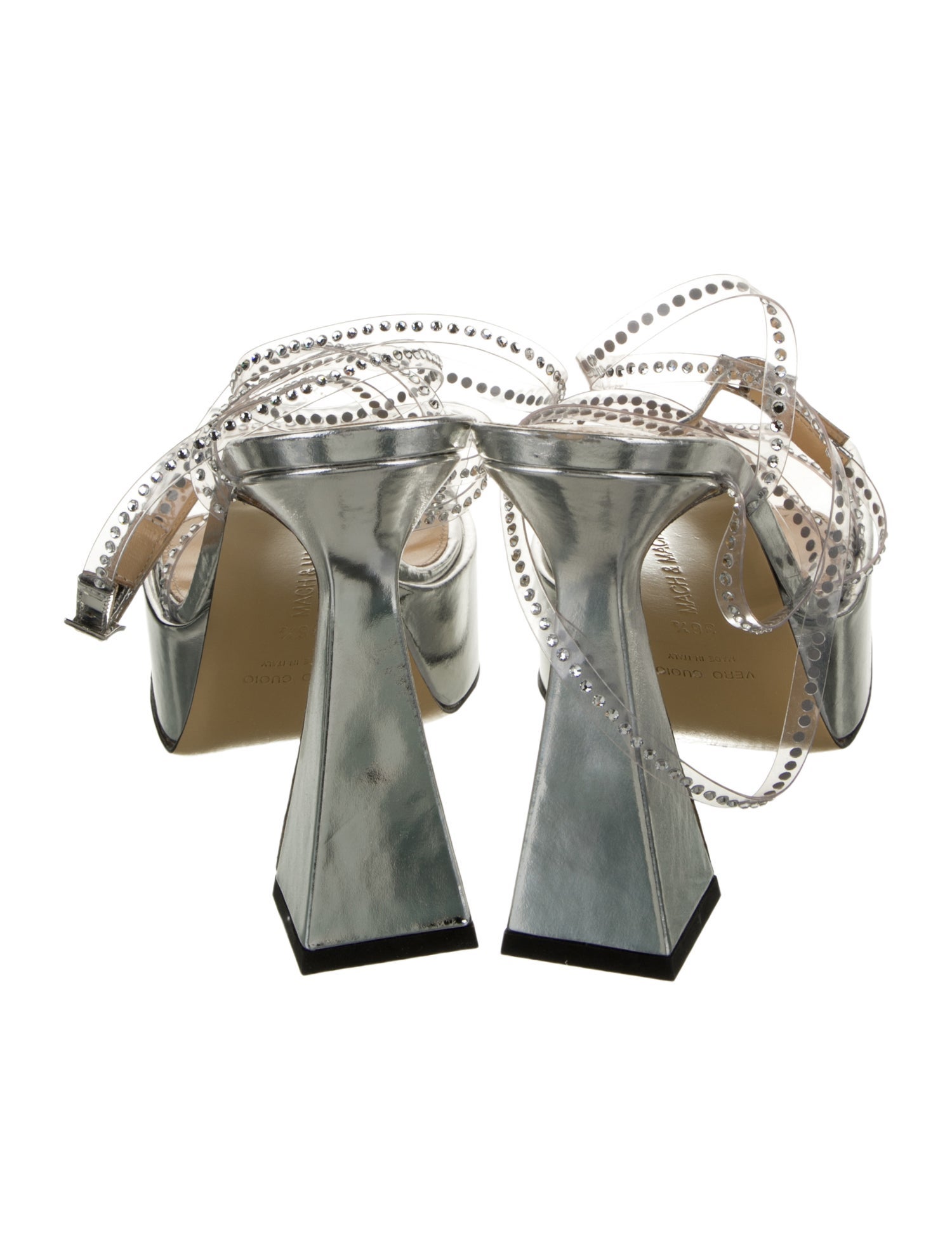 Mach & Mach PVC Crystal Embellishments Sandals