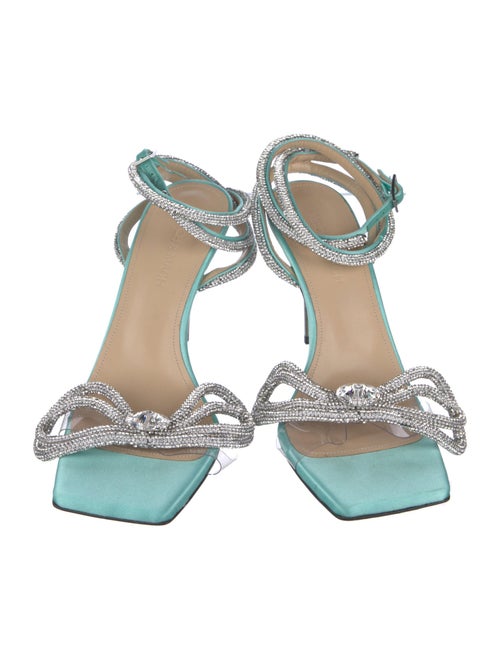 Mach & Mach Satin Crystal Embellishments Sandals