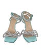 Mach & Mach Satin Crystal Embellishments Sandals