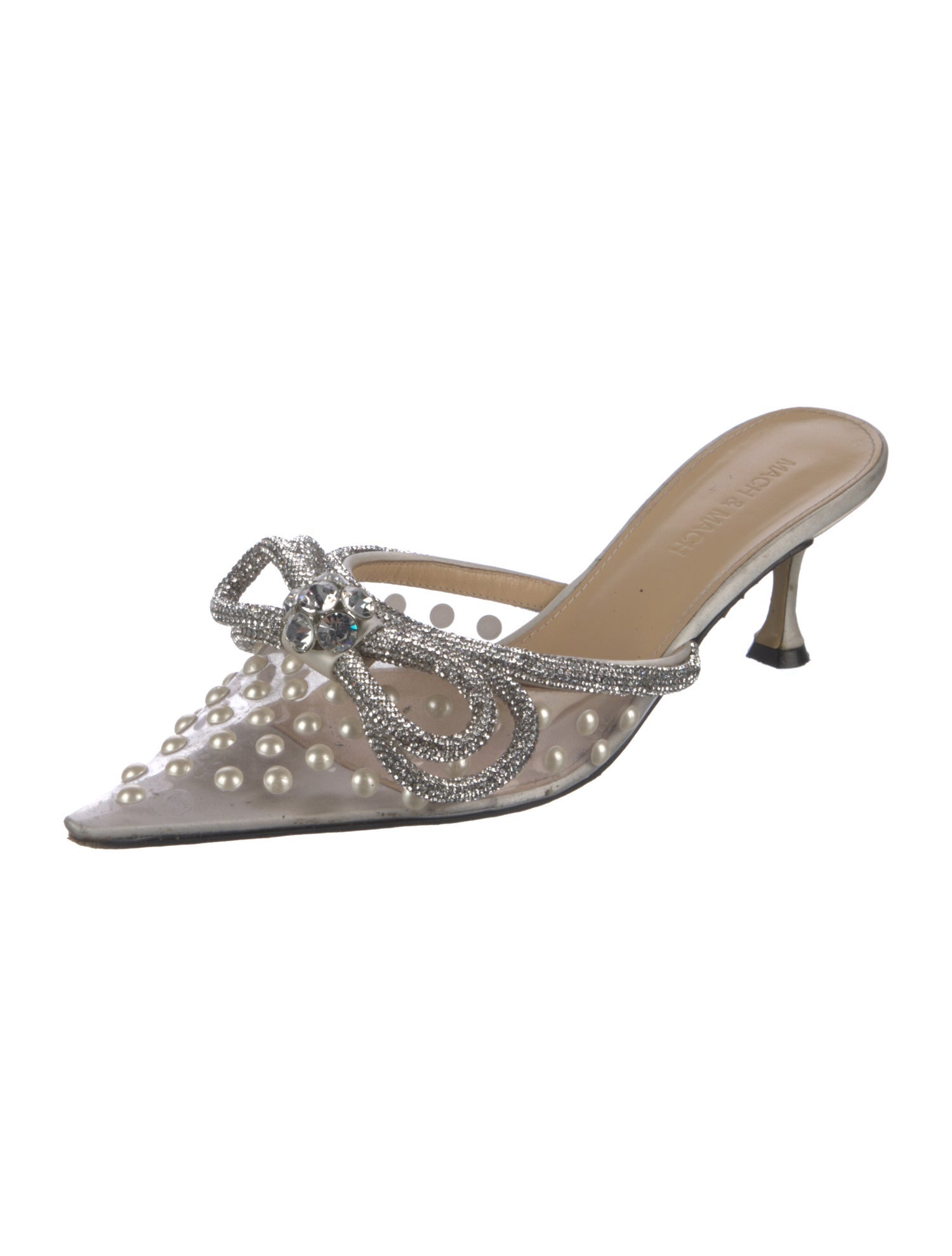 Mach & Mach PVC Bow Accents Mules