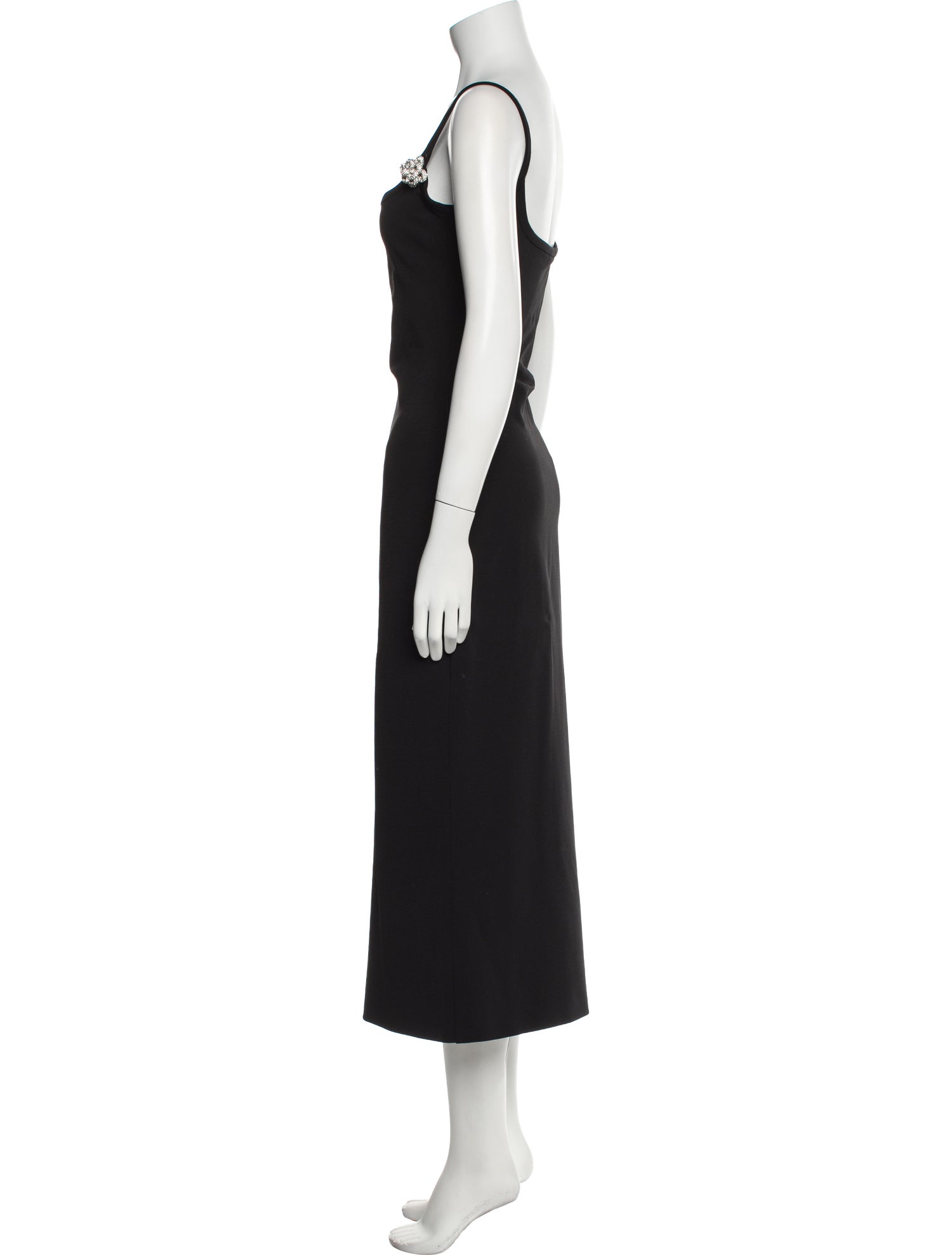 Mach & Mach Square Neckline Long Dress