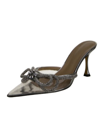 Mach & Mach Faux Pearl Accents PVC Mules