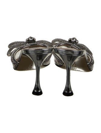 Mach & Mach Faux Pearl Accents PVC Mules