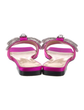 Mach & Mach Satin Bow Accents Slides