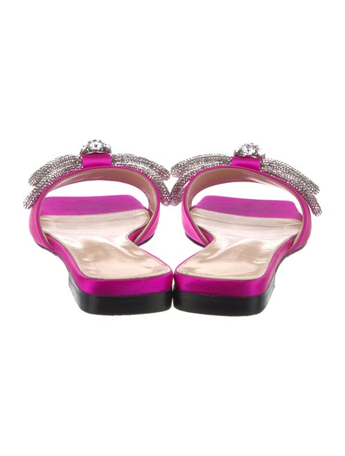 Mach & Mach Satin Bow Accents Slides
