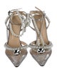 Mach & Mach Faux Pearl Accents PVC Slingback Pumps