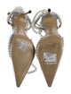 Mach & Mach Faux Pearl Accents PVC Slingback Pumps