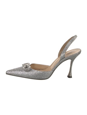 Mach & Mach Glitter Glitter Accents Slingback Pumps