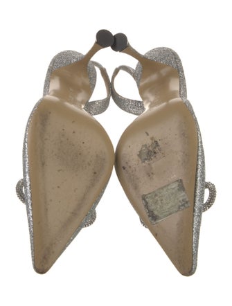 Mach & Mach Glitter Glitter Accents Slingback Pumps