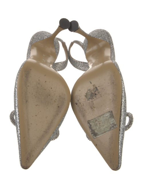 Mach & Mach Glitter Glitter Accents Slingback Pumps