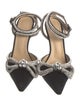 Mach & Mach Satin Bow Accents Slingback Pumps