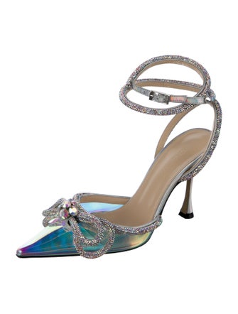 Mach & Mach PVC Bow Accents D'Orsay Pumps