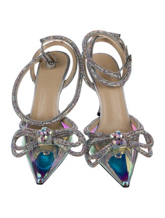 Mach & Mach PVC Bow Accents D'Orsay Pumps