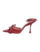 Mach & Mach PVC Bow Accents Slingback Pumps