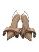 Mach & Mach Satin Bow Accents Slingback Pumps