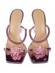 Mach & Mach Leather Crystal Embellishments Slides