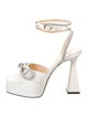 Mach & Mach Satin Bow Accents Sandals