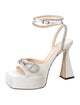 Mach & Mach Satin Bow Accents Sandals