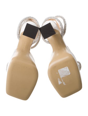 Mach & Mach Satin Bow Accents Sandals