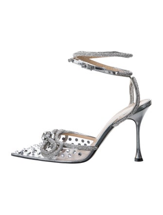 Mach & Mach PVC Bow Accents D'Orsay Pumps