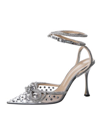 Mach & Mach PVC Bow Accents D'Orsay Pumps