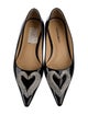 Mach & Mach Patent Leather Crystal Embellishments Flats