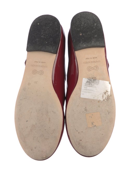 Mach & Mach Patent Leather Crystal Embellishments Mary Jane Flats