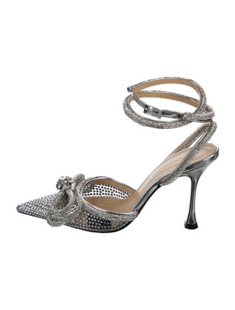 Mach & Mach Crystal Bow Accents D'Orsay Pumps