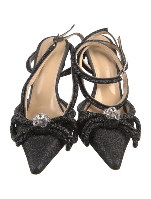 Mach & Mach Glitter Glitter Accents Slingback Pumps