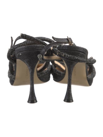 Mach & Mach Glitter Glitter Accents Slingback Pumps