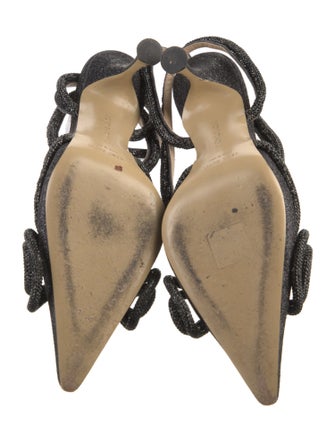 Mach & Mach Glitter Glitter Accents Slingback Pumps