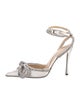 Mach & Mach Satin Bow Accents D'Orsay Pumps