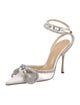 Mach & Mach Satin Bow Accents D'Orsay Pumps