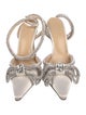 Mach & Mach Satin Bow Accents D'Orsay Pumps