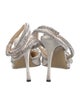 Mach & Mach Satin Bow Accents D'Orsay Pumps