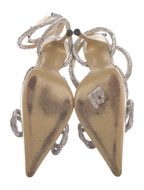 Mach & Mach Satin Bow Accents D'Orsay Pumps