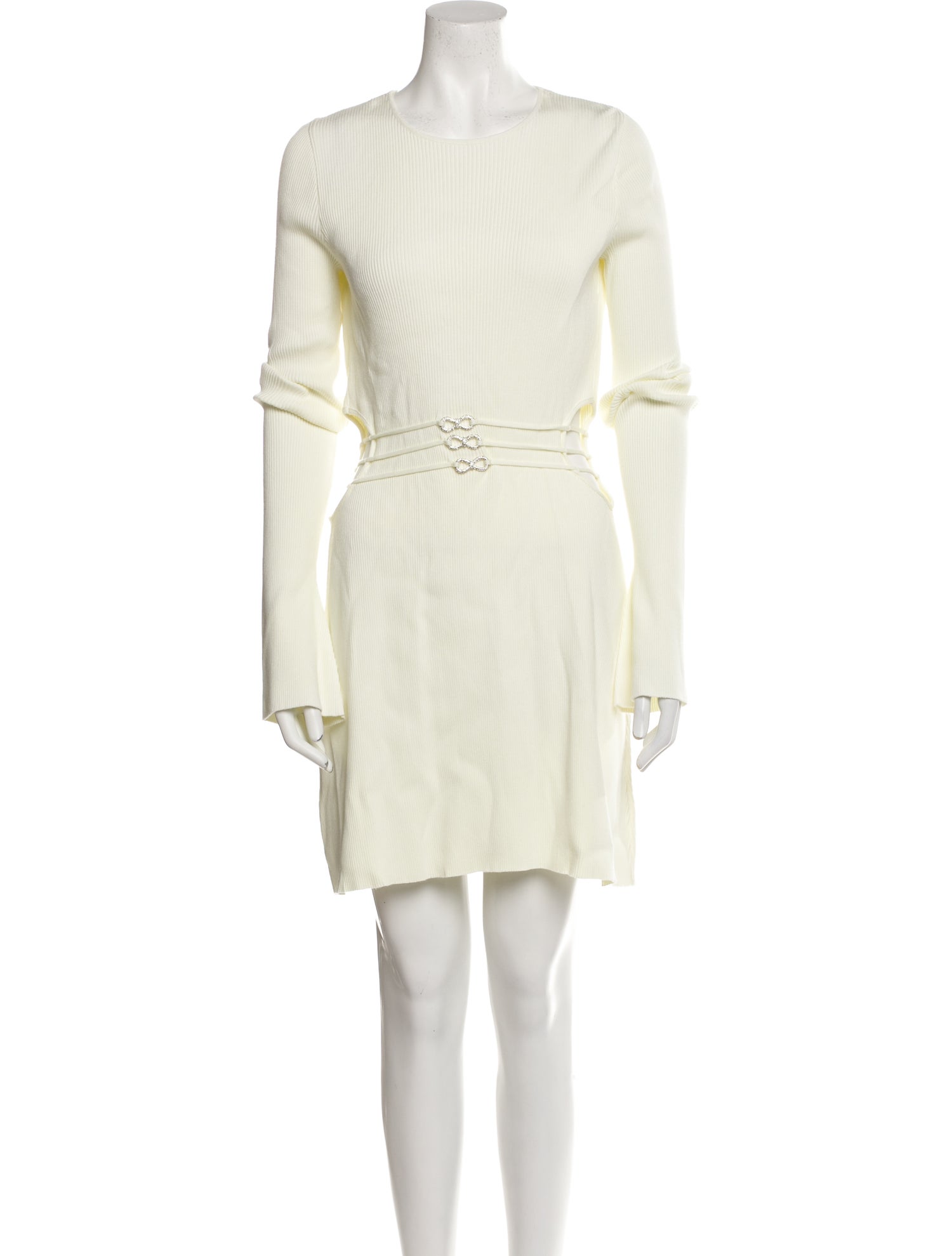 Mach & Mach Scoop Neck Mini Dress