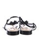 Mach & Mach Patent Leather Bow Accents T-Strap Sandals