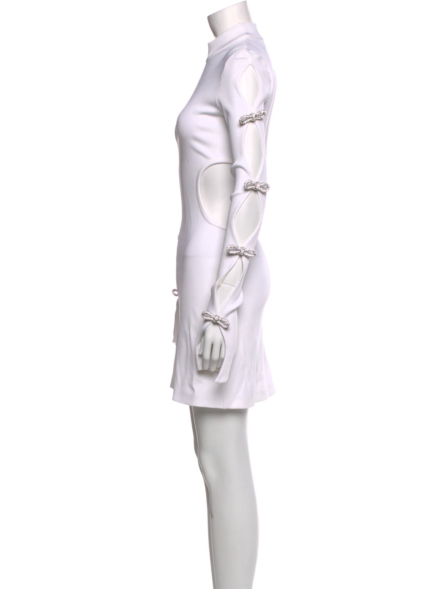 Mach & Mach Mock Neck Mini Dress