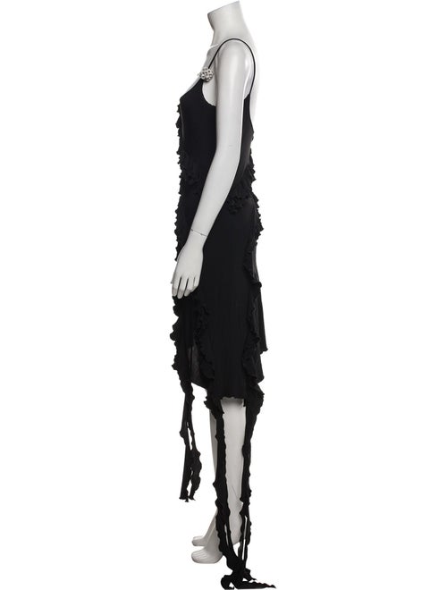 Mach & Mach Scoop Neck Long Dress